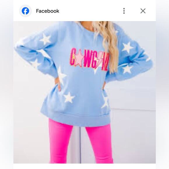 Judith March Cowgirl Crewneck Sweatshirt With Pockets Women’s Size L - Picture 2 of 10